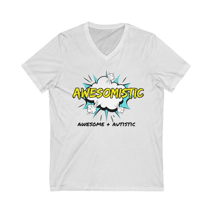 Awesomistic - Awesome and Autistic - Unisex Short Sleeve V - Neck Tee17752626614525363294V - neckReady Set Monkey