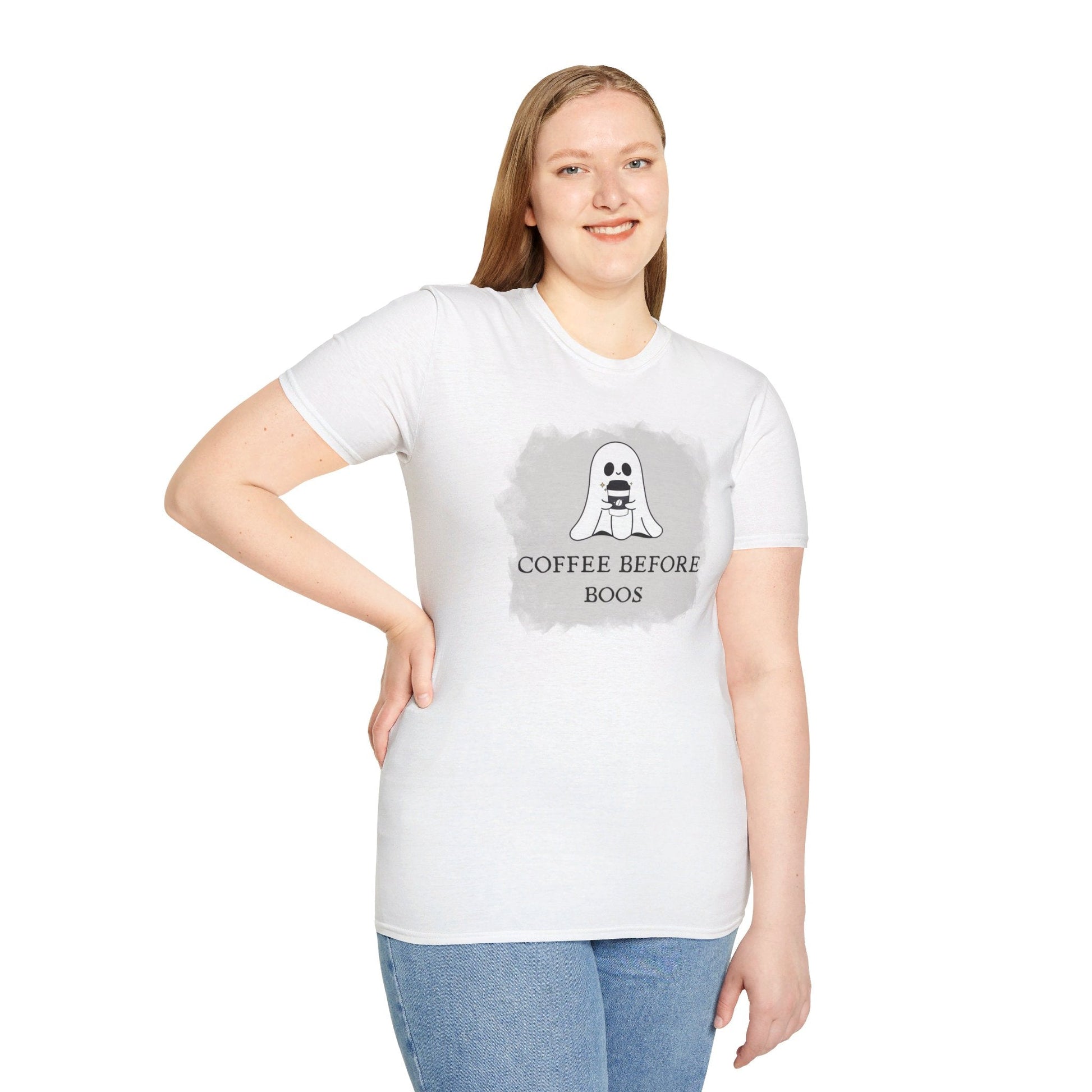 Coffee Before Boos - Unisex Softstyle T-Shirt12003464359810914757T-ShirtReady Set Monkey