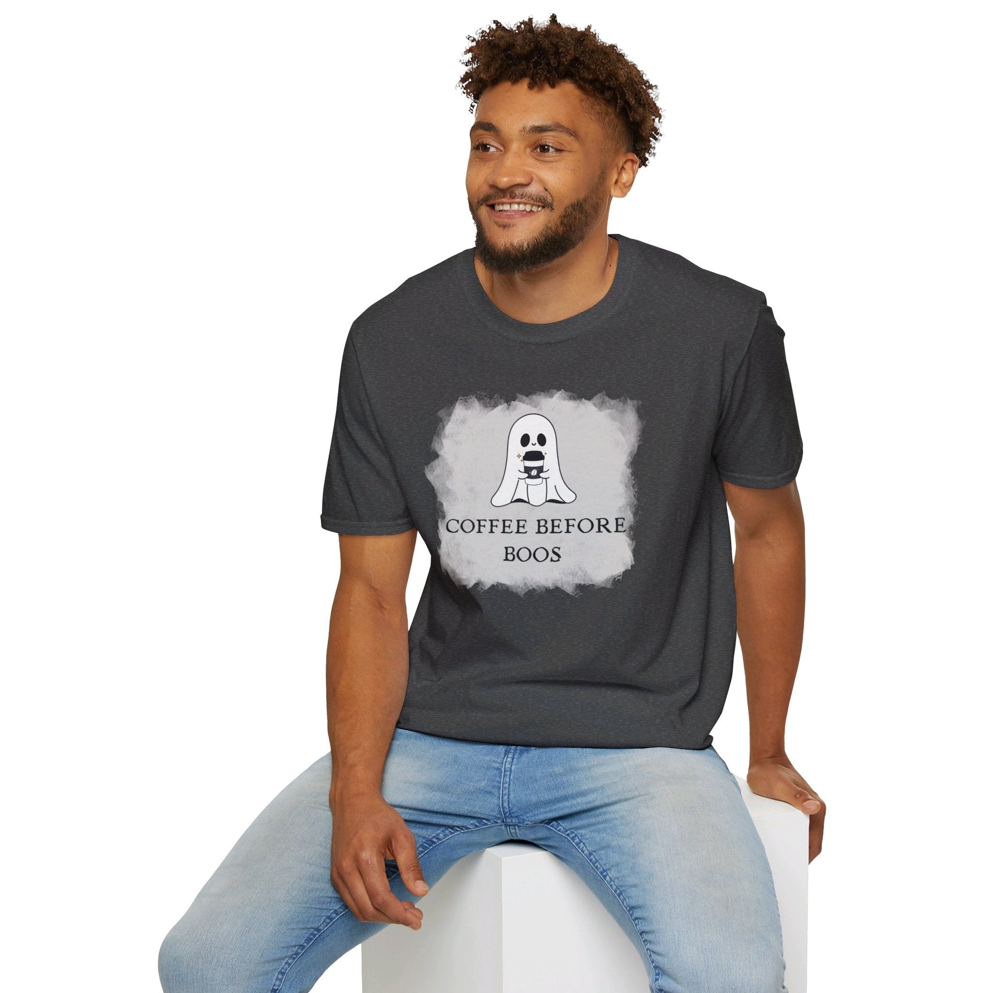 Coffee Before Boos - Unisex Softstyle T-Shirt13210171940285800901T-ShirtReady Set Monkey