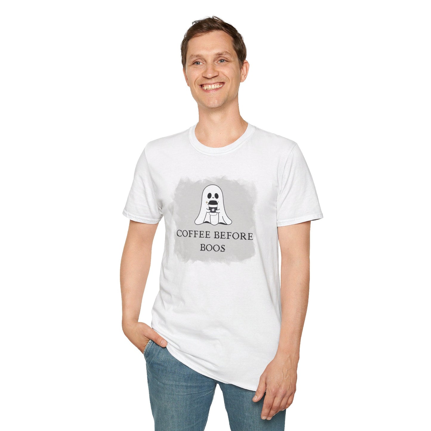 Coffee Before Boos - Unisex Softstyle T-Shirt13210171940285800901T-ShirtReady Set Monkey