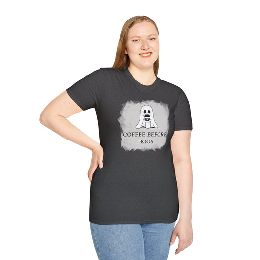 Coffee Before Boos - Unisex Softstyle T-Shirt27572019652509017867T-ShirtReady Set Monkey
