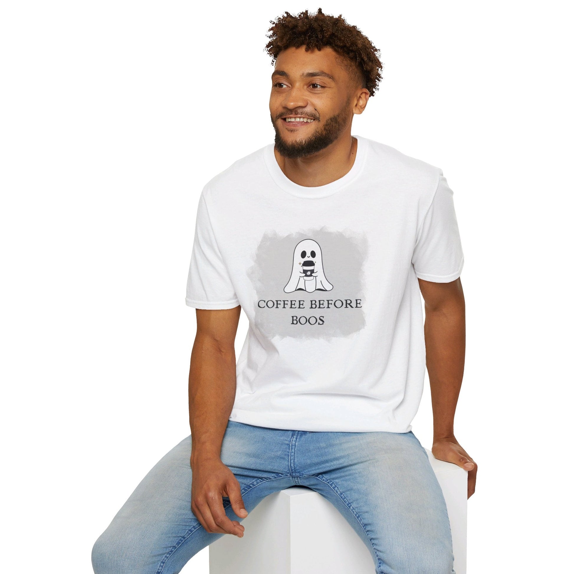 Coffee Before Boos - Unisex Softstyle T-Shirt13210171940285800901T-ShirtReady Set Monkey