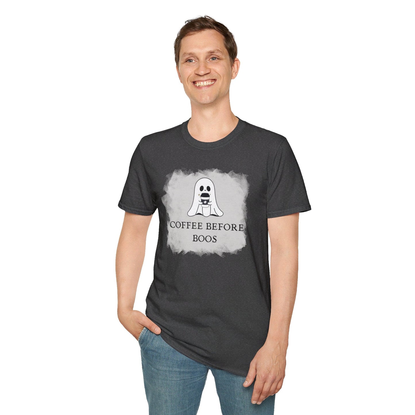 Coffee Before Boos - Unisex Softstyle T-Shirt13210171940285800901T-ShirtReady Set Monkey