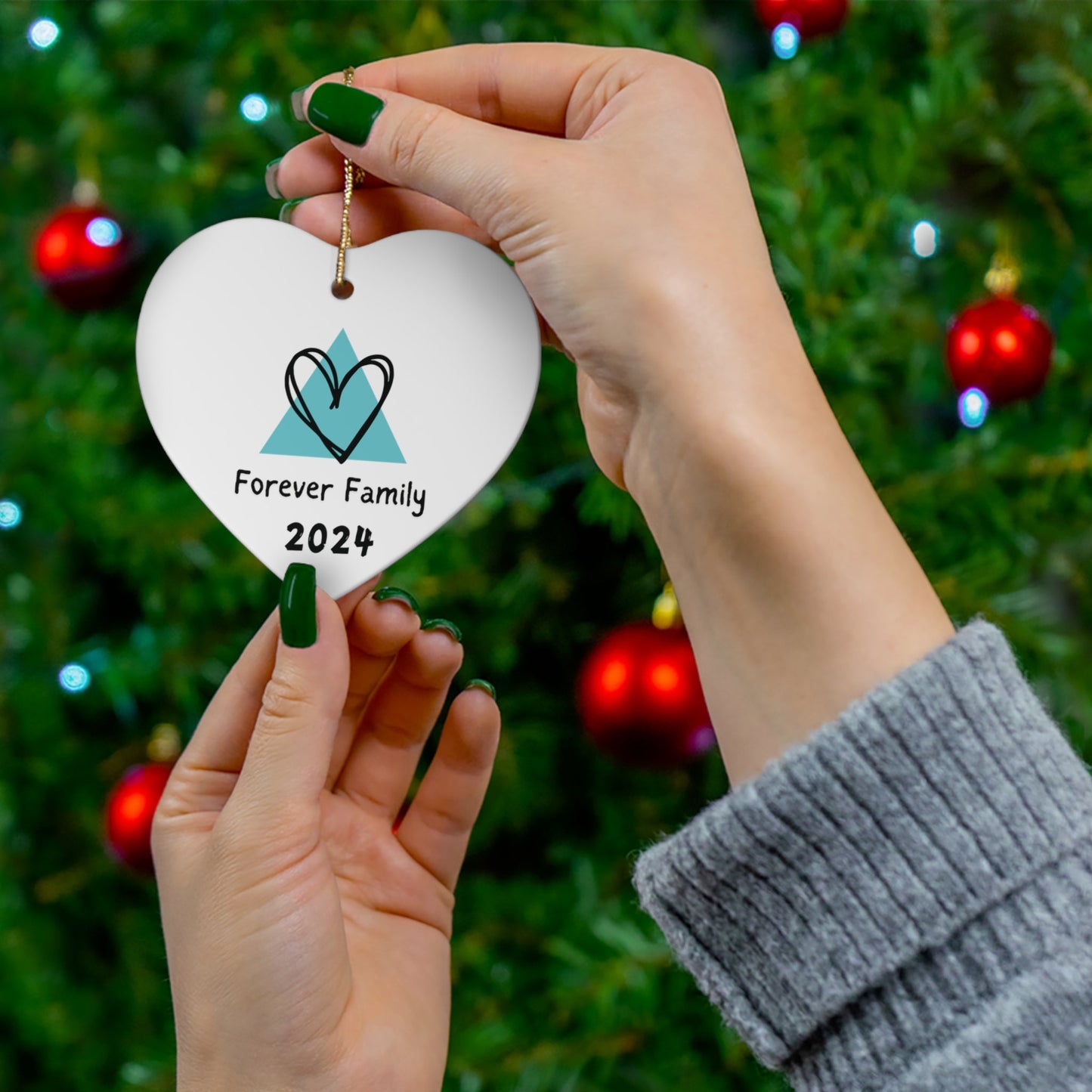 Forever Family 2024 - Ceramic Ornament, 4 Shapes25359039059857438383Home DecorReady Set Monkey