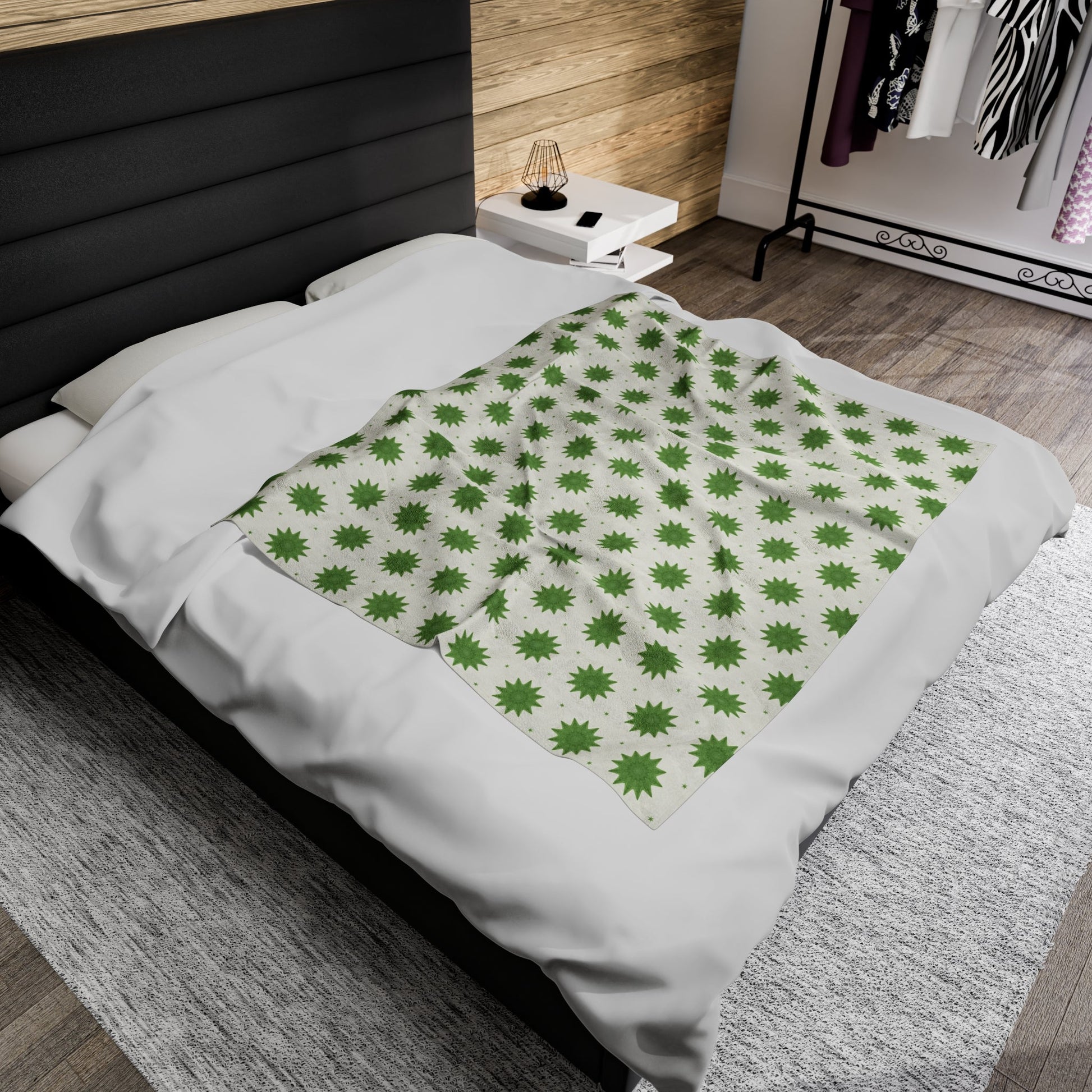 Green Dandy Velveteen Plush Blanket12194475753356690440All Over PrintsReady Set Monkey