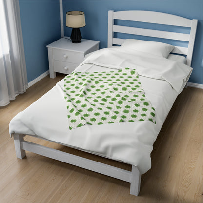 Green Dandy Velveteen Plush Blanket12194475753356690440All Over PrintsReady Set Monkey