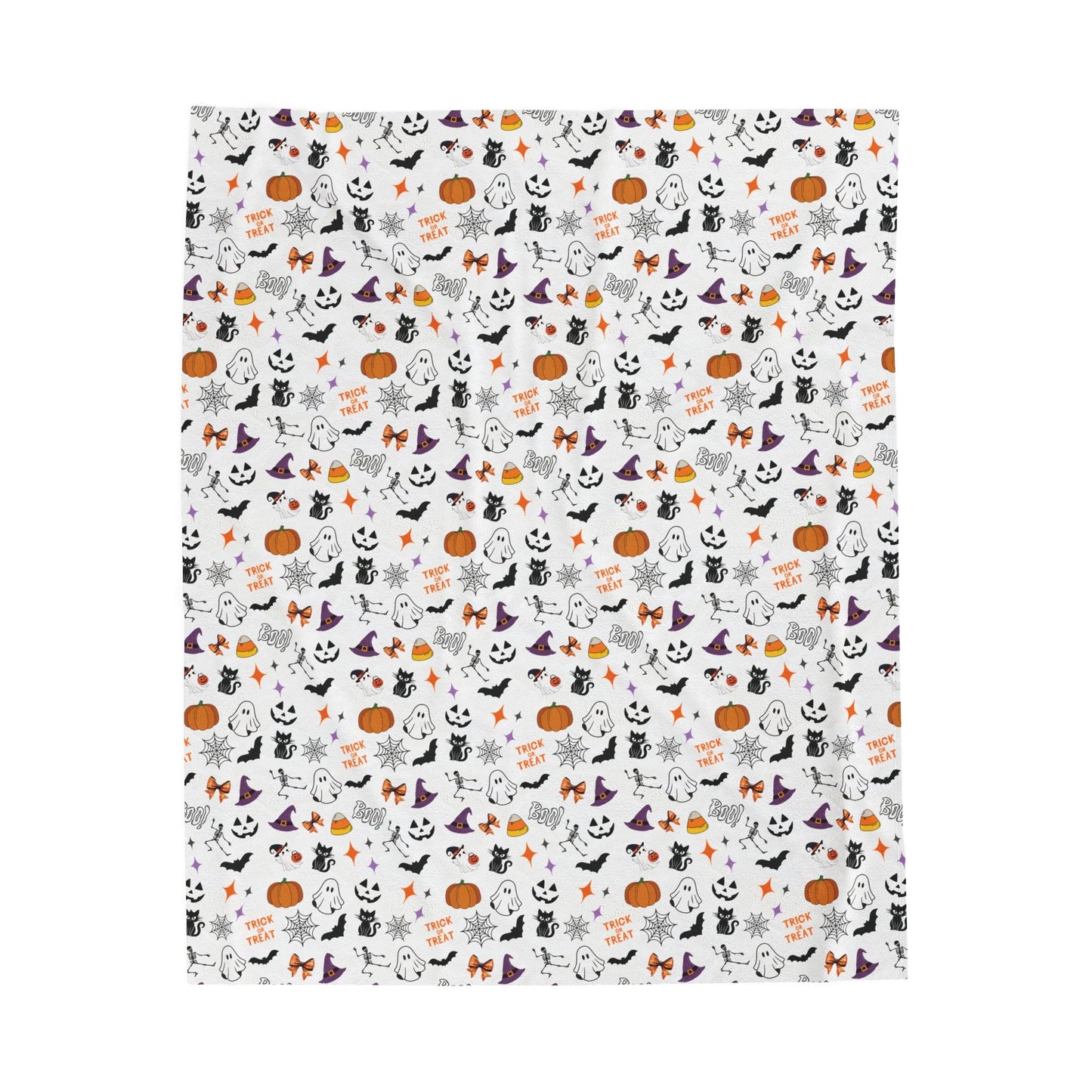 Halloween White - Velveteen Plush Blanket32921105545694589230All Over PrintsReady Set Monkey