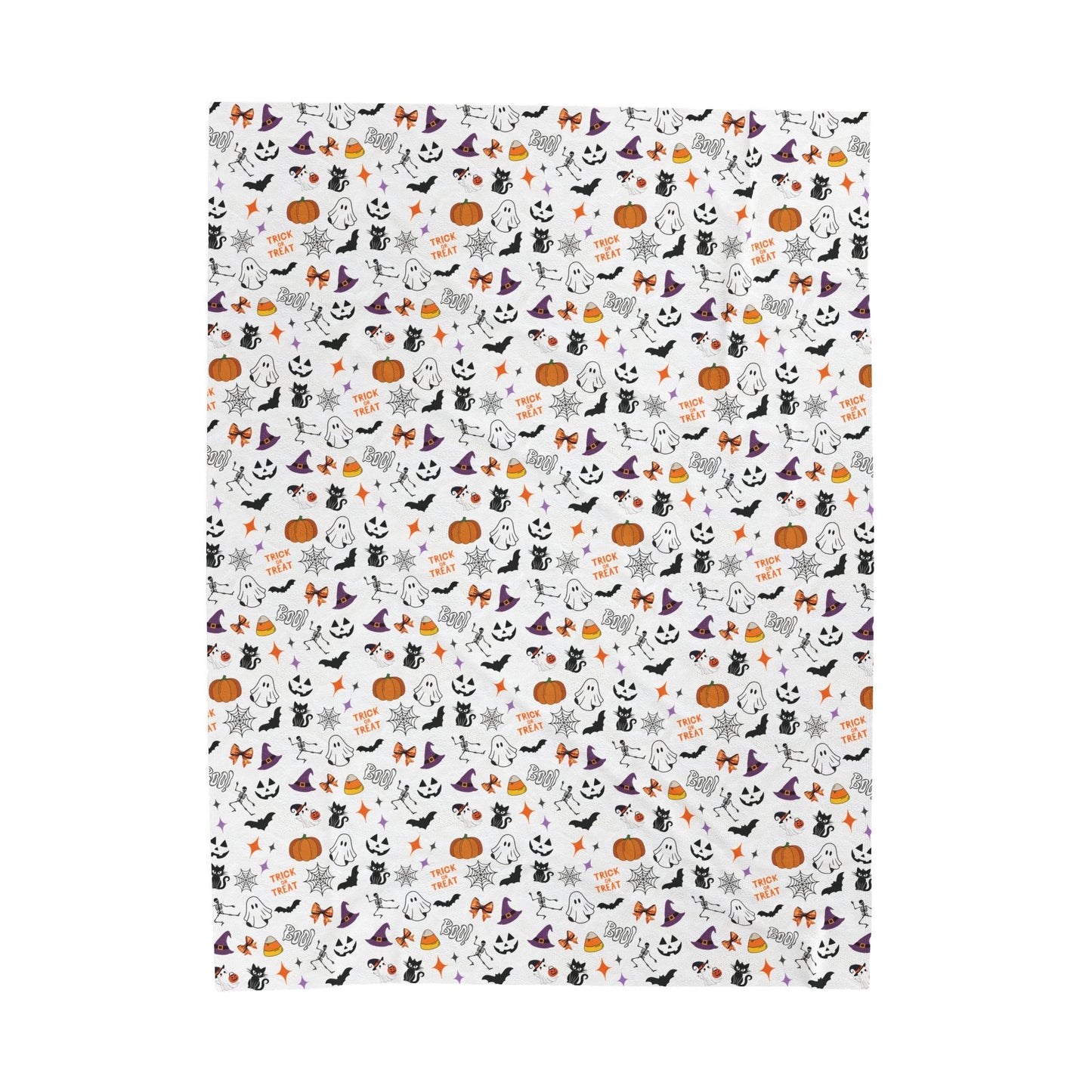 Halloween White - Velveteen Plush Blanket32921105545694589230All Over PrintsReady Set Monkey