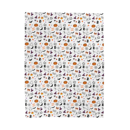 Halloween White - Velveteen Plush Blanket32921105545694589230All Over PrintsReady Set Monkey